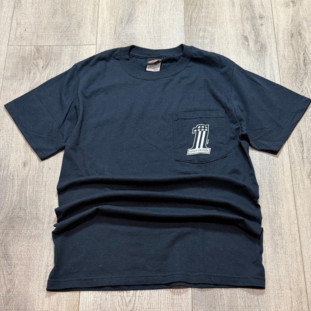 Harley Davidson Mens S Laidlaw's Baldwin Park CA Pocket T-Shirt